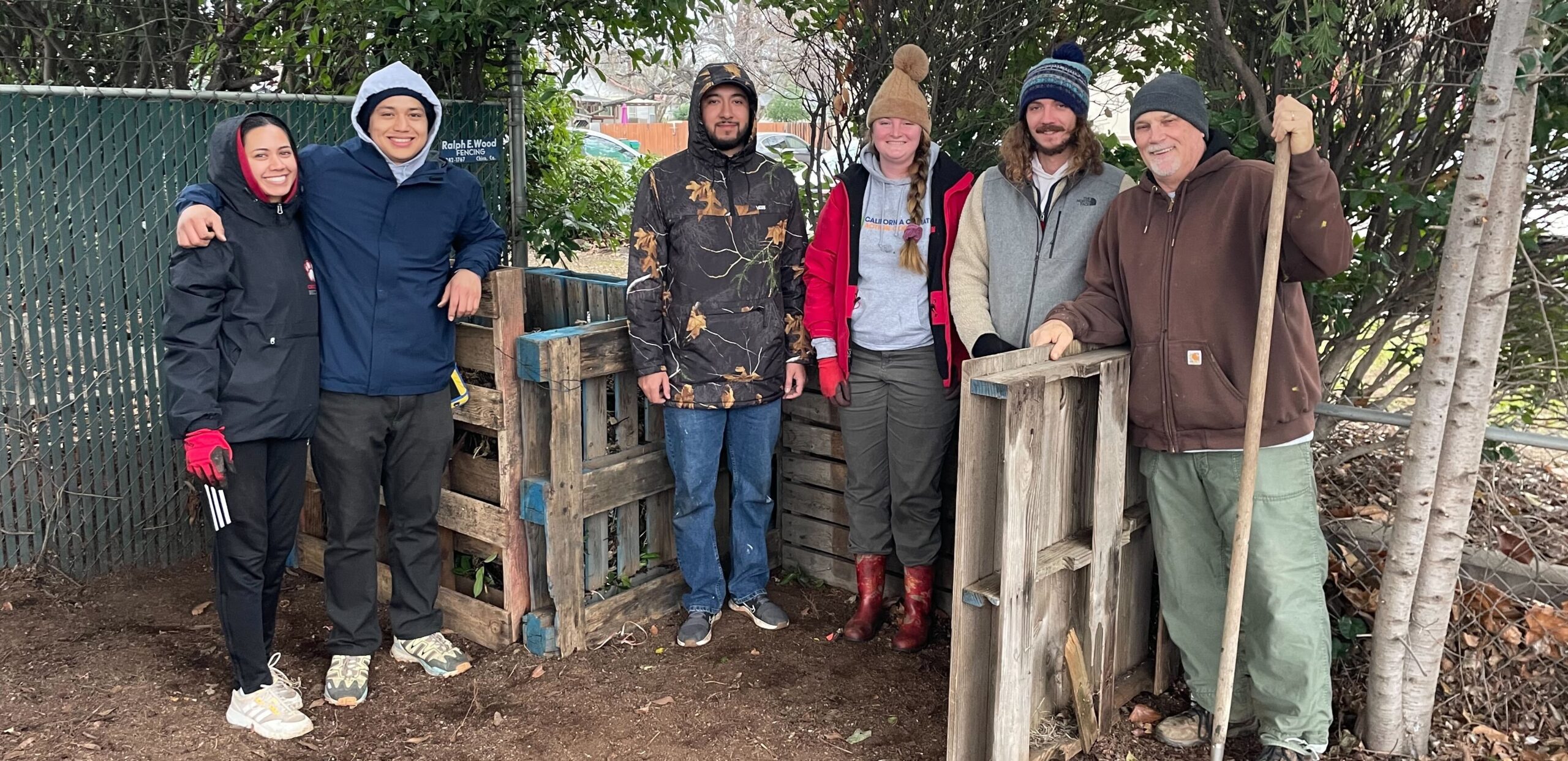 Rachel at a community composting event.